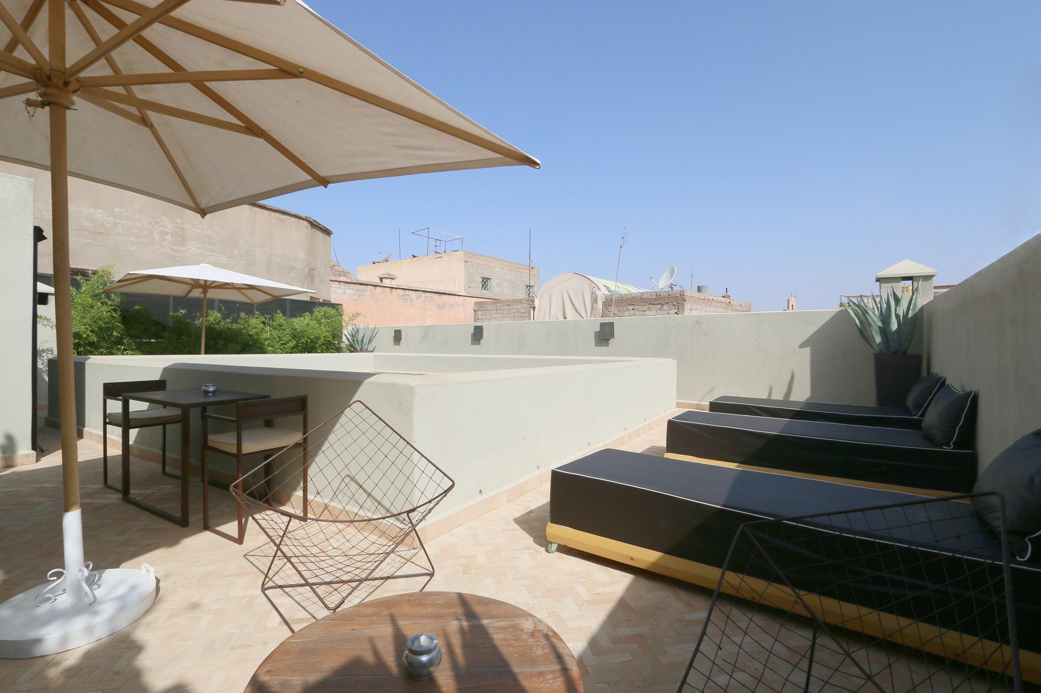 Ambre Epices Medina Riad Marrakesh Buitenkant foto Rooftop terrace