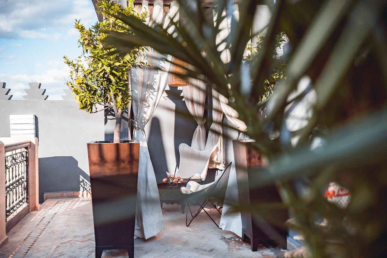 Ambre Epices Medina Riad Marrakesh Buitenkant foto The rooftop terrace