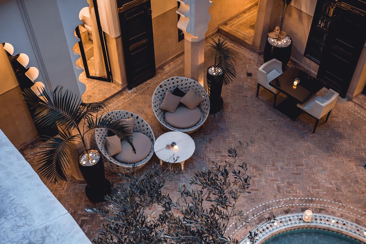Ambre Epices Medina Riad Marrakesh Buitenkant foto The hotel's lobby